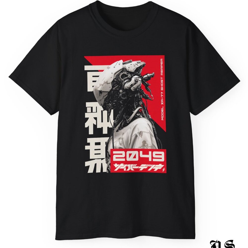 2049 - Ghost Reaper - Model XR-77 - Cyberpunk  - T-Shirt